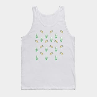 Robin Birds and Snowdrops Pattern Tank Top